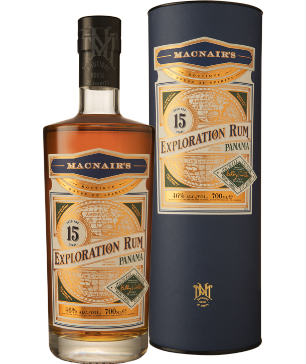 MacNair's Exploration Rum - 15 year old- bottle & tube